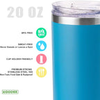 koodee 20 oz Skinny Tumbler Stainless Steel Double Wall Insulated Water Tumbler - Image 3