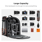 K&F CONCEPT Lightweight Camera Backpack Bag, Professional Photography Bag - Image 3