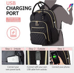 Laptop Backpack for Women Men, School Backpacks for Teens Girls Boys, 17.3 Inch - Image 3