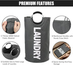 DOKEHOM 125L X-Large Collapsible Washing Laundry Basket Bag - Image 7
