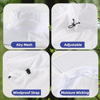Home Prefer Outdoor UPF50+ Sun Hat Wide Brim Mesh Fishing Hat - Image 4