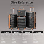 4-Piece Expandable Hardshell Luggage Set - Image 6