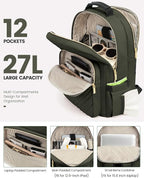 LOVEVOOK Laptop Backpack Purse for Women, Work Business Travel Computer Bags - Image 2