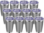 VEGOND 20oz Tumbler with Lid and Straw Stainless Steel Tumbler Cup Bulk Vacuum by VEGOND