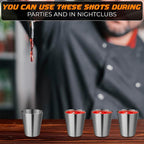 VIKROM 15 Pcs Stainless Steel Shot Glasses - 30ml Tiny Metal Shot Glasses - Image 9