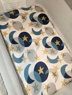 TotAha Space Crib Fitted Sheet, Super Stretchy Jersey Star Crib Sheets - Image 6