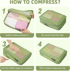 BAGAIL 4 Set/6 Set/8 Set Compression Packing Cubes Travel Accessories - Image 4