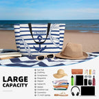 Beach Bag for Women Beach Tote Bag Waterproof Sandproof Large Bags - Image 5