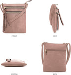DELUXITY | Crossbody Purse Bag | Functional Multi Pocket Double Zipper Purse | - Image 2