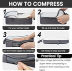 BAGAIL 6 Set Ultralight Compression Packing Cubes Packing Organizer - Image 4