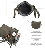DELUXITY | Crossbody Purse Bag | Functional Multi Pocket Double Zipper Purse | - Image 4