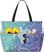 Beach Bag for Women Beach Tote Bag Waterproof Sandproof Large Bags by NLZI