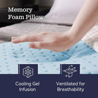 WEEKENDER Gel Queen Size-1-Pack-Medium Plush Feel-Neck and Shoulder Support-Side - Image 2
