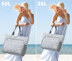 G4Free Beach Bag, Waterproof Sandproof Beach Tote Bag, Large Capacity Foldable - Image 7