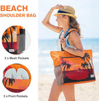 G4Free Beach Bag, Waterproof Sandproof Beach Tote Bag, Large Capacity Foldable - Image 5
