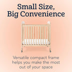 Foundations Serenity Compact Daycare Crib, Fixed Side, Features Mirrorview End - Image 5