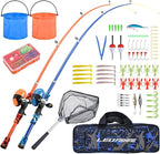 LEOFISHING Portable Kids Fishing Rod Set 2Pack Telescopic Fishing Poles by LEOFISHING