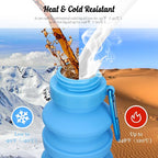 Nefeeko Collapsible Water Bottle, Reuseable BPA Free Silicone Foldable Water - Image 6