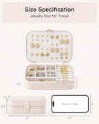 Vlando Travel Jewelry Case, PU Leather Travel Jewelry Box - Image 7
