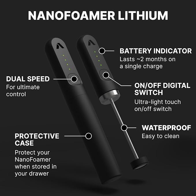 Subminimal NanoFoamer Lithium Performance Milk Foamer | USB-C Rechargeable - Image 4