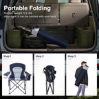 HIGH POINT SPORTS Oversized Camping Folding Chair, Heavy Duty Portable Outdoor - Image 7