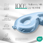ZIMASILK Adjustable 22 Momme 100% Mulberry Silk Sleep Mask, Upgraded 3D - Image 2