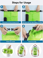 HEETA Dry Bag Waterproof for Women Men, 5L/10L/20L/30L/40L Roll Top Lightweight - Image 5