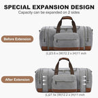 Litvyak Duffle Bag for Travel, Large 60L Canvas Travel Duffel Bags Overnight - Image 3