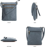 DELUXITY | Crossbody Purse Bag | Functional Multi Pocket Double Zipper Purse | - Image 2