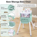 4 in 1 Portable Baby Highchair Convertible Highchair - Image 3