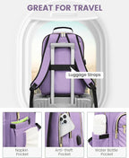 LOVEVOOK Laptop Backpack for Women, Travel Computer Work Bags - Image 4