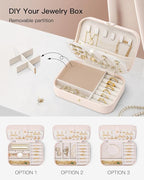 Vlando Travel Jewelry Case, PU Leather Travel Jewelry Box - Image 4