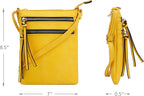 DELUXITY | Crossbody Purse Bag | Functional Multi Pocket Double Zipper Purse | - Image 8