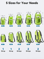 HEETA Dry Bag Waterproof for Women Men, 5L/10L/20L/30L/40L Roll Top Lightweight - Image 2