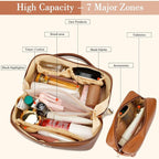Birthday Gifts for Women Teen Girl, Personalized Initial Makeup Organizer Bag - Image 3