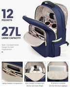 LOVEVOOK Laptop Backpack Purse for Women, Work Business Travel Computer Bags - Image 2