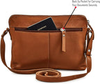 Wise Owl Accessories Small Soft Pebbled Real Leather Crossbody Handbags Purses - Image 4
