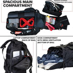 SERIOUS STEEL FITNESS Tactical Backpack and Gym Bag 1000D Nylon Black - Image 7