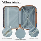 LONG VACATION 3 Piece Carry On Luggage 20 Inch Suitcase - Image 4