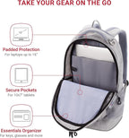 SwissGear Cecil 5505 Laptop Backpack, Light Grey - Image 2