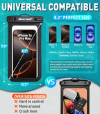 Hiearcool Waterproof Pouch for iPhone, Waterproof Phone Bag Travel Essentials - Image 2