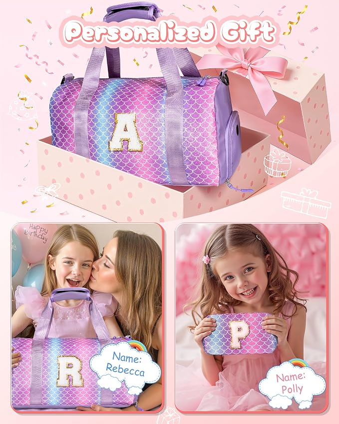 Gifts for 3 4 5 6 7 8 9 10 Year Old Girls-Girl Gym Bag - Image 2