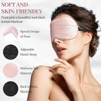 Silk Sleep Mask Eye Cover, 100% Mulberry Silk Women Men Eye Mask - Image 3