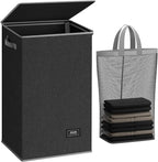 SOLEDI Laundry Hamper with Lid 90L Large & Tall Collapsible Laundry Basket by SOLEDI