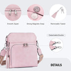 Crossbody Purse for Women, Lightweight Medium Crossbody Bag Soft Leather - Image 6