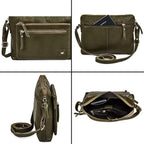 Wise Owl Accessories Small Soft Pebbled Real Leather Crossbody Handbags Purses - Image 5