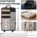 mixi Travel Bag with Wheels Expandable Foldable Luggage Bag Collapsible Rolling - Image 6