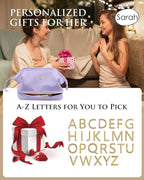 Birthday Gifts for Girls, Initial Large Makeup Bags, Personalized Double Layer - Image 6