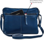 Wise Owl Accessories Small Soft Pebbled Real Leather Crossbody Handbags Purses - Image 5