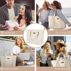 AW BRIDAL Monogram Canvas Tote Bag - Image 6